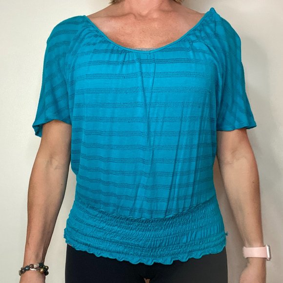 Blouse, Turquoise - Picture 1 of 3
